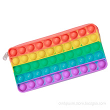 Candy Color Zipper Rubber Silicone Pencil Case/Bag